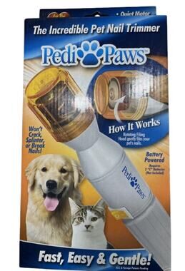 Pedi Paws Battery Operated Pet Nail Trimmer for Cats or Dogs (Used Once)